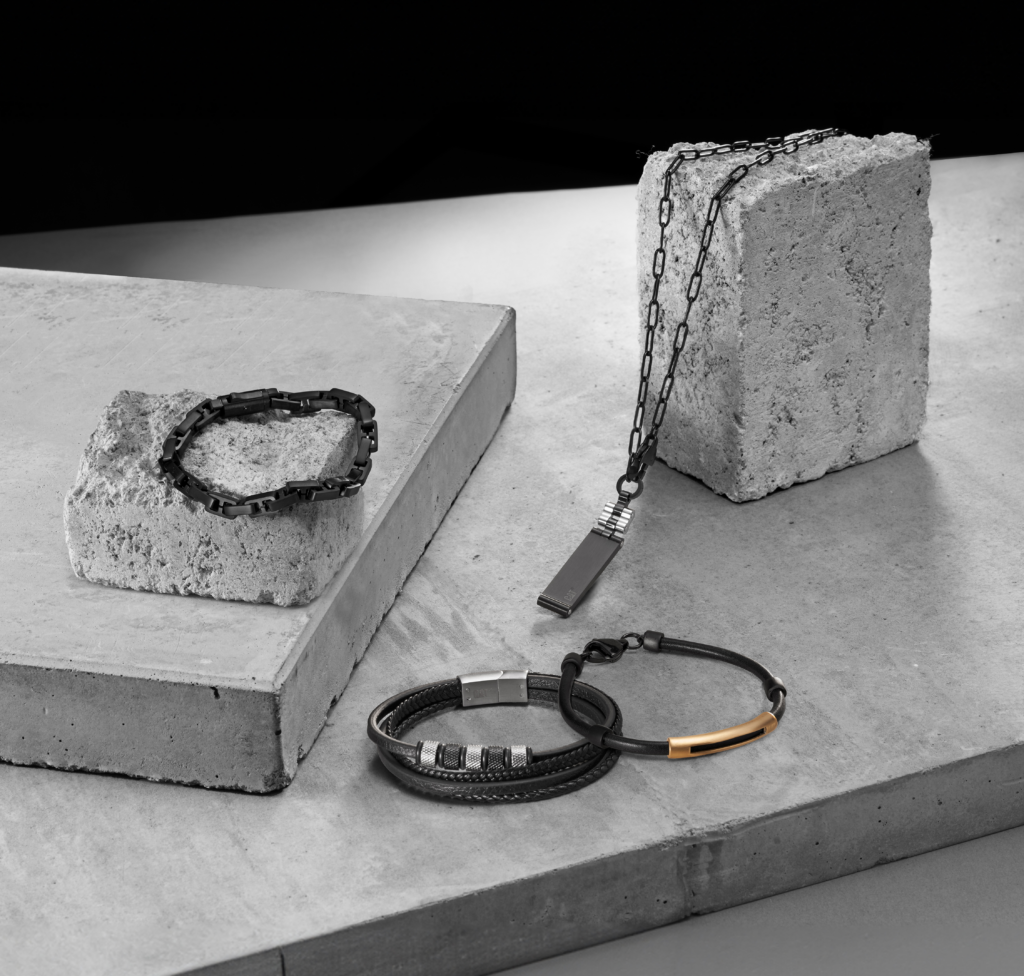 Beads Black SS Bracelet Cat Watches