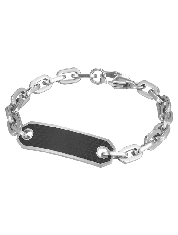 Tread SS Black Bracelet